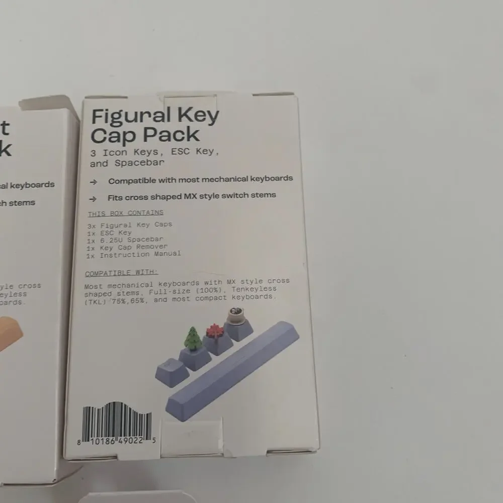 North Lot Of 6 Mechanical Keyboard Assoreted Caps Sets Figural key + wood Accent